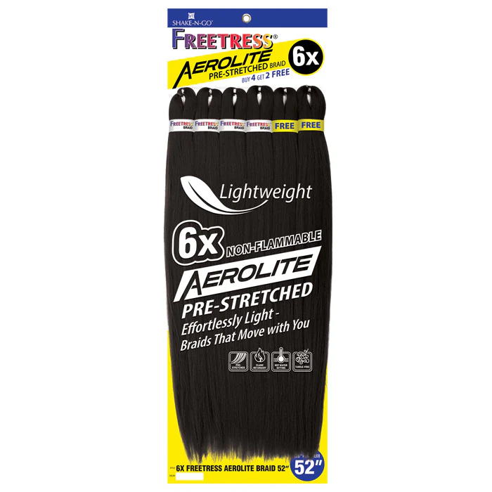 Freetress Aerolite Pre-Stretched Crochet Braid - 6X AEROLITE BRAID 52" - Image 5