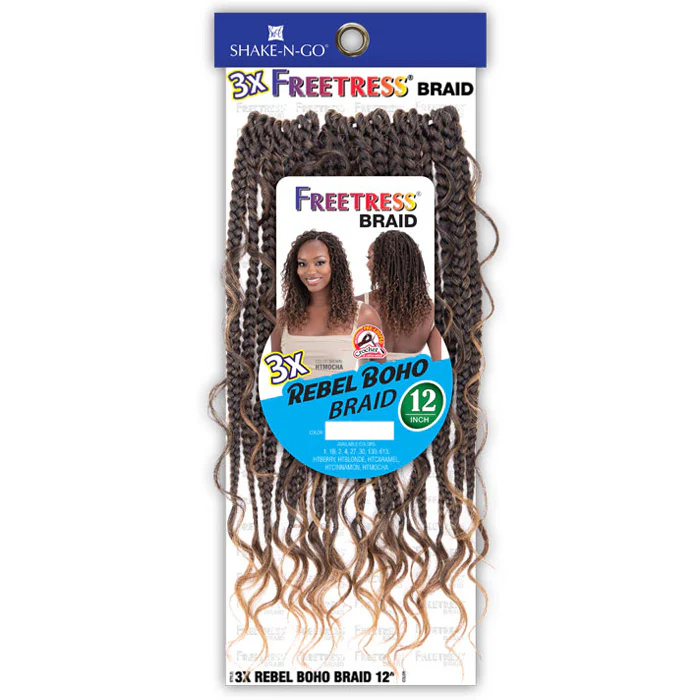 Freetress Crochet Pre-Looped Braid - 3X REBEL BOHO BRAID 12" - Image 3
