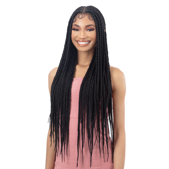 Freetress Equal Braided Freedom Part HD Deep Parting Lace Front Wig - KNOTLESS BOX BRAID