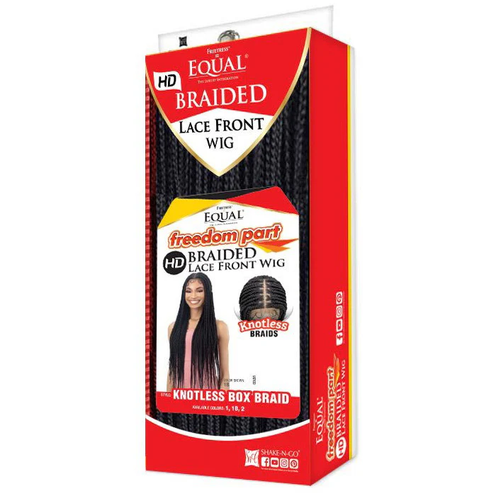 Freetress Equal Braided Freedom Part HD Deep Parting Lace Front Wig - KNOTLESS BOX BRAID - Image 3