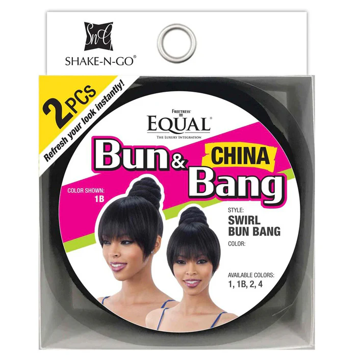 Freetress Equal Bun & Bang 2 PCS - SWIRL BUN BANG - Image 3