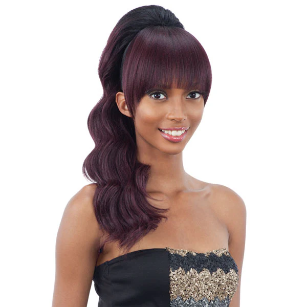 Freetress Equal Drawstring Ponytail and China Bang LOOSE DEEP 2 PCS