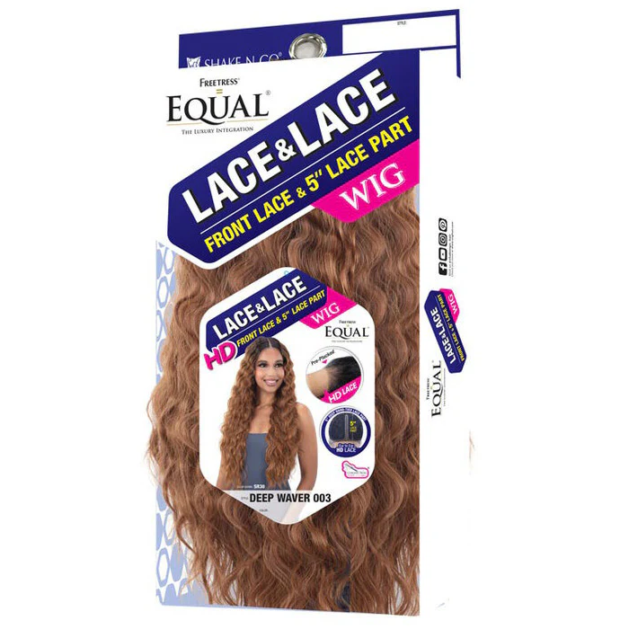 Shake N Go Freetress Equal Synthetic Lace & Lace 5" Part Lace Front Wig - DEEP WAVER 003 - Image 3