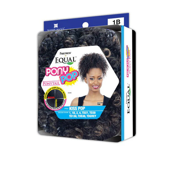 Shake N Go Equal Pony Pop Drawstring Ponytail - KISS POP - Image 3