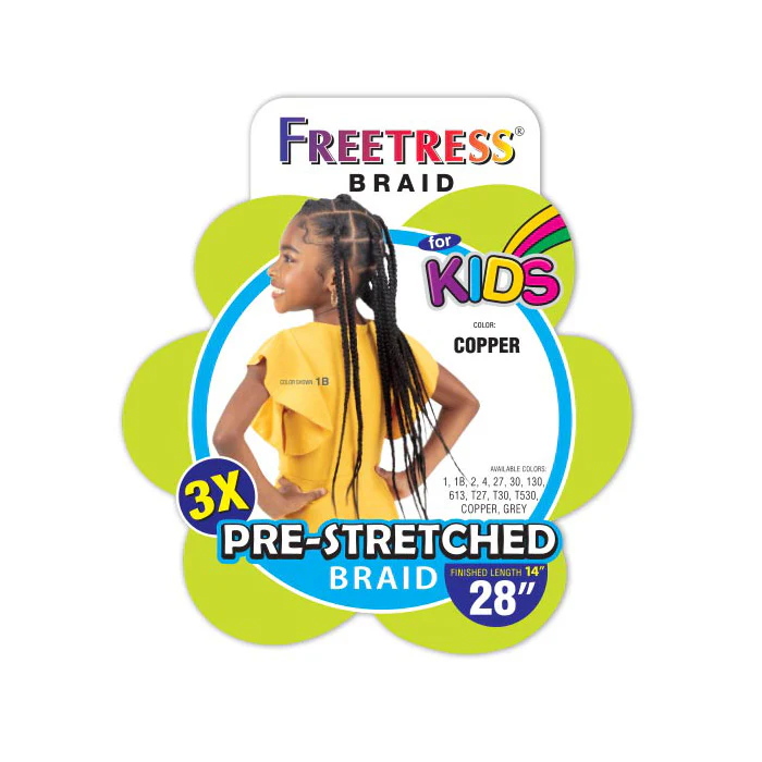 Freetress for Kids Crochet Braid- 3X PRE-STRETCHED BRAID 14" - Image 7