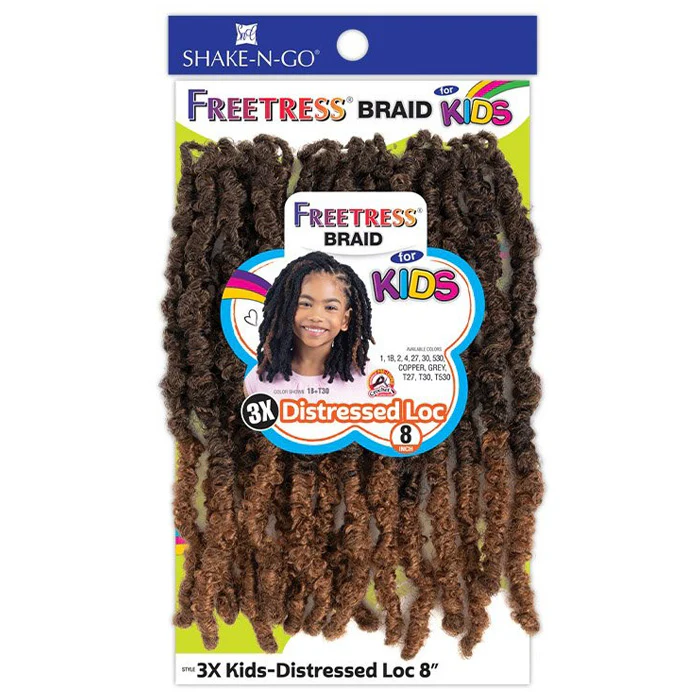 Freetress For Kids Pre-Looped Crochet Braids - 3X DISTRESSED LOC 8" - Image 3