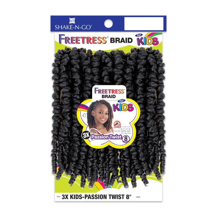 Freetress Kids Pre-Looped Crochet Braid - 3X PASSION TWIST 8" - Image 3
