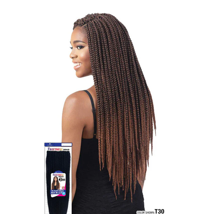 Freetress Pre-Looped Crochet Braid - 3X INDIVIDUAL BOX BRAID 22" - Image 2