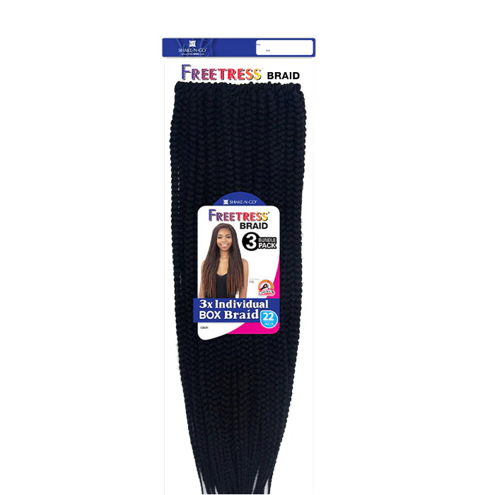 Freetress Pre-Looped Crochet Braid - 3X INDIVIDUAL BOX BRAID 22" - Image 3