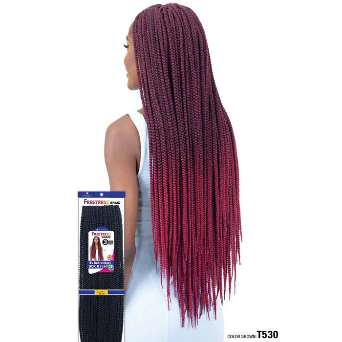Freetress Pre-Looped Crochet Braid - 3X INDIVIDUAL BOX BRAID 28" - Image 2