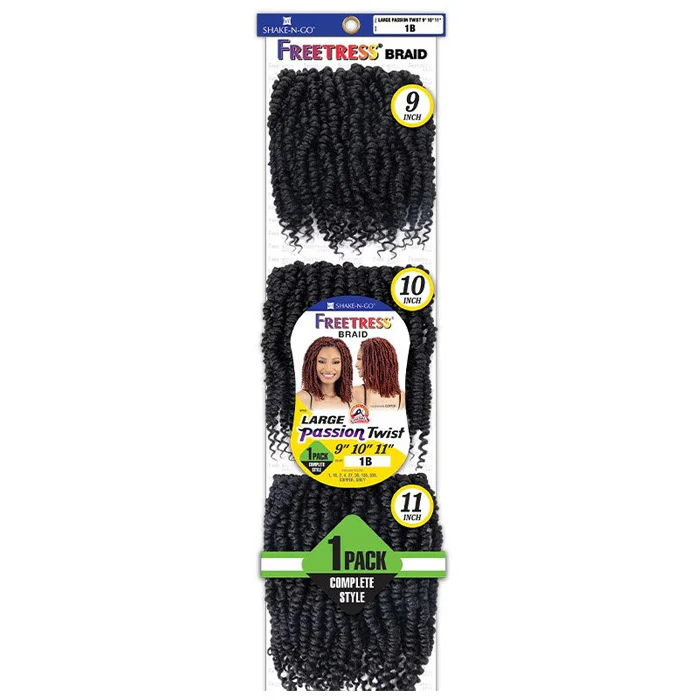 Freetress Pre-Looped Crochet Braids 1 Pack - 3X LARGE PASSION TWIST 9"10"11" - Image 3