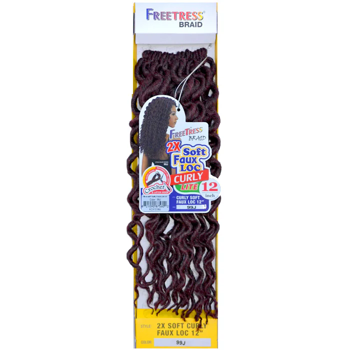Freetress Pre-Looped Crochet Braids - 2X SOFT CURLY FAUX LOC 12" - Image 4