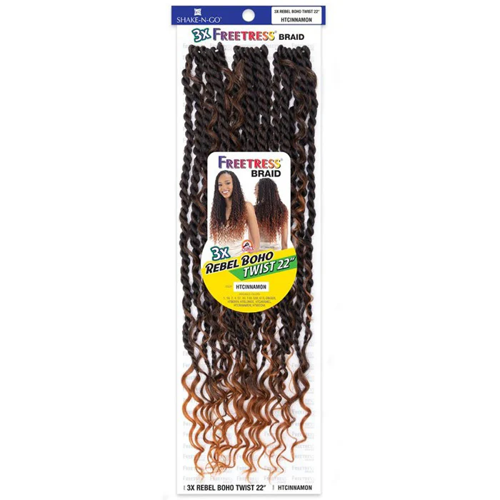 Freetress Pre-Looped Crochet Braids - 3X REBEL BOHO TWIST 22" - Image 4