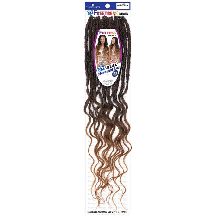 Freetress Pre-Looped Crochet Braids - 3X REBEL MERMAID LOC 24" - Image 3