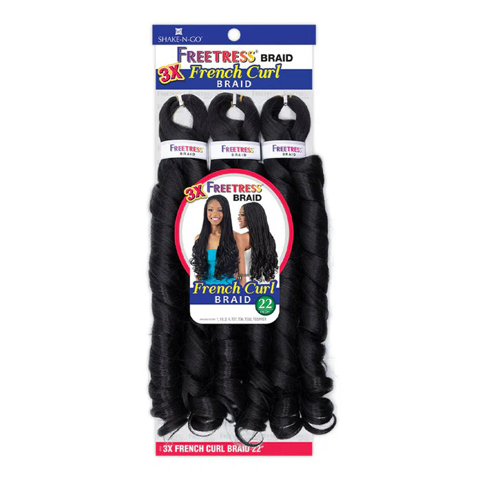 Freetress Pre-Stretched Crochet Braid - 3X FRENCH CURL 22" - Image 8
