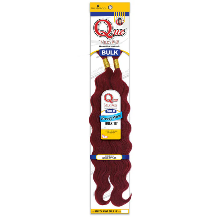 Freetress Que MilkyWay Human Hair Blend Braids - BREEZY WAVE BULK 18" - Image 3