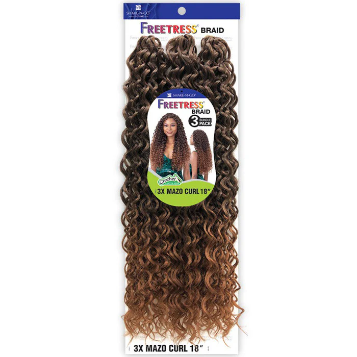 Freetress Crochet Braids 3 Bundle Pack - 3X MAZO CURL 18" - Image 3