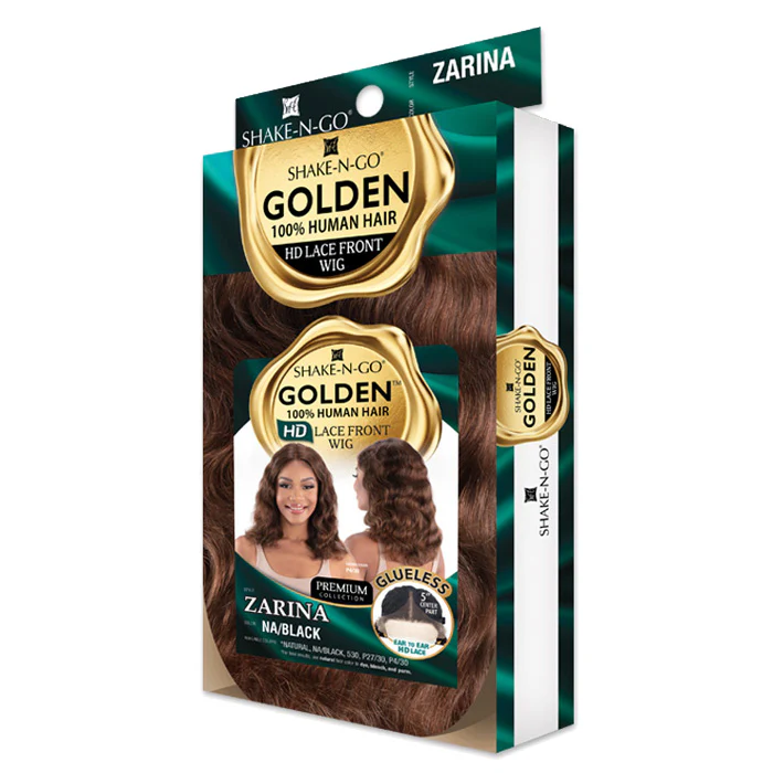 Golden By Shake N Go 100% Human Hair Glueless HD 5" Deep Part Lace Front Wig - ZARINA - Image 4