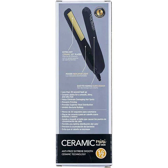 HOT BEAUTY CERAMIC 1/2" MINI FLAT IRON - Image 8