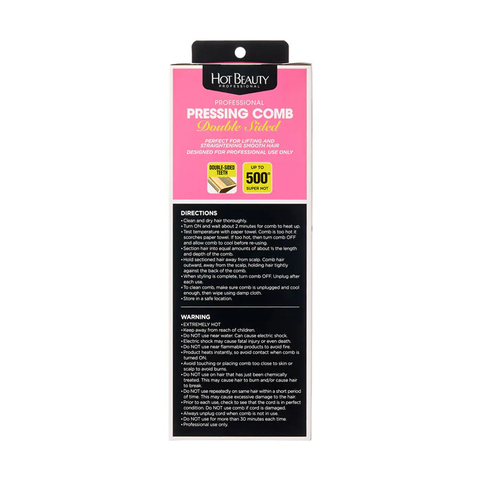 Hot Beauty Professional Double Sided Pressing Comb - Image 3