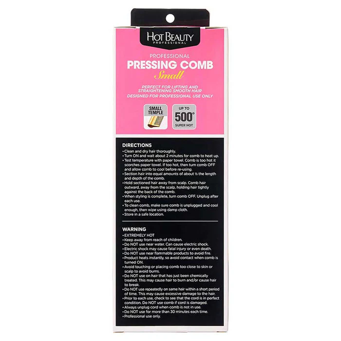Hot Beauty Professional Pressing Comb - Small - Image 4