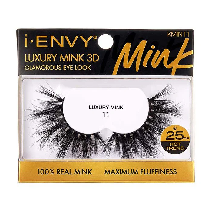 iENVY By Kiss 100% Real Mink Luxury Mink 3D Lashes 20 mm - LUXURY MINK (KMIN 08/11/15/16/23) - Image 2