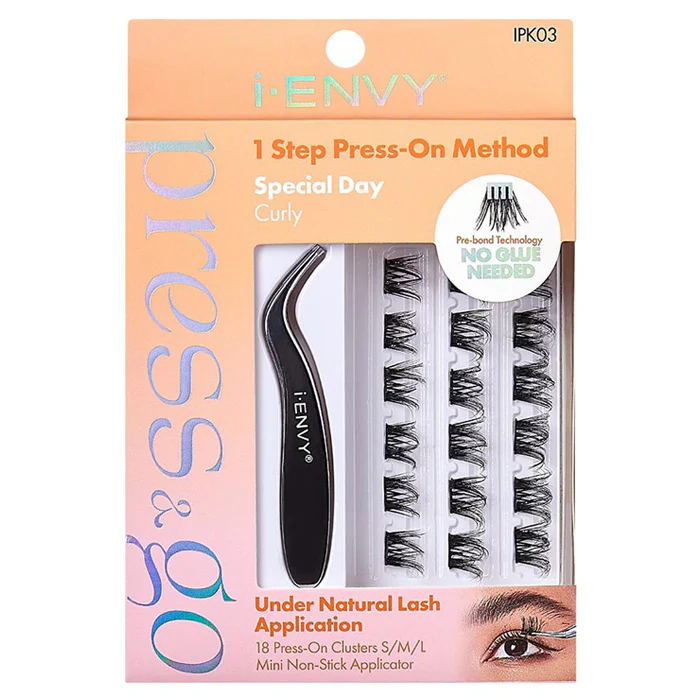 iENVY By Kiss Press & Go Pre-Glued Lash Clusters All-In-One Lash Kit - IPK01/IPK02/IPK03 - Image 3