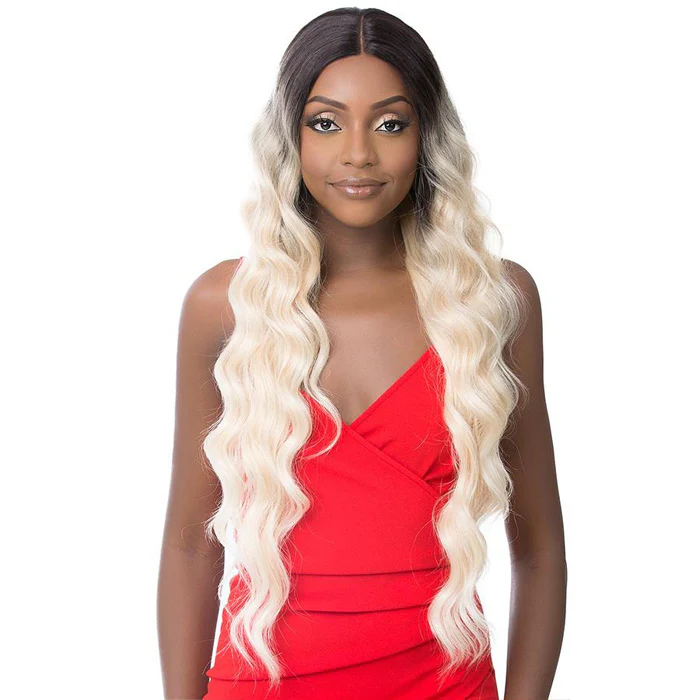 It's a Wig Human Hair Blend HD Lace Part Wig - BEACH WAVE 32"