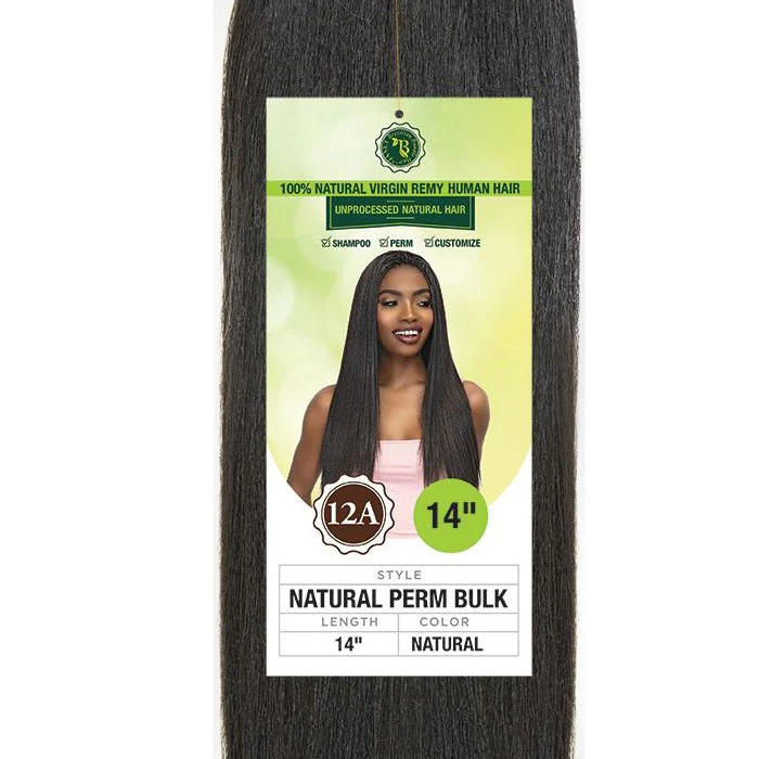 Janet Collection 100% Natural Virgin Remy Human Hair Braids 12A - NATURAL PERM BULK 12"/14"/16" - Image 2
