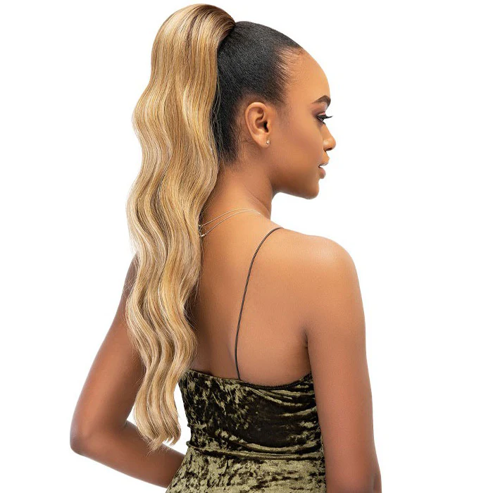 Janet Collection Everytime Noir Drawstring Ponytail - APPLE D/S - Image 3
