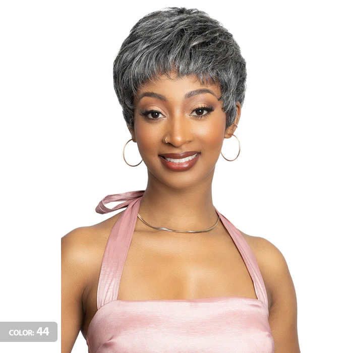 Janet Collection Lavish 100% Virgin Human Hair Silver Full Wig - RAEL - Image 3