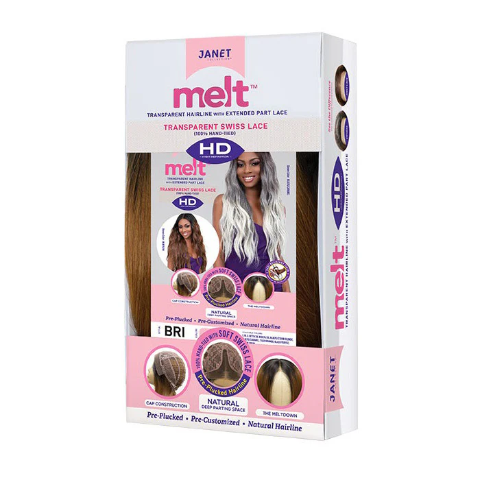Janet Collection Melt Extended Part HD Swiss Lace Front Wig - BRI - Image 5