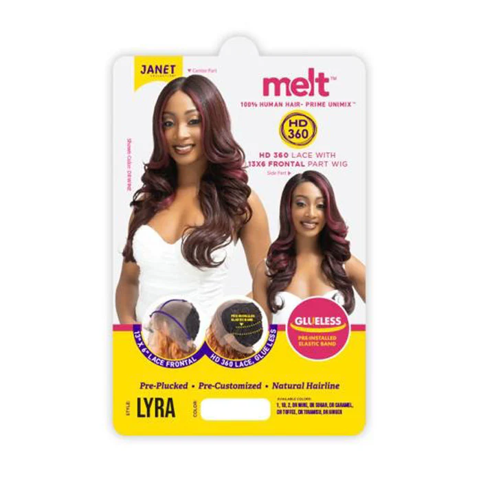 Janet Collection Melt Glueless 100% Human Hair Blend HD 360 Lace 13x6 Front Wig - LYRA - Image 6
