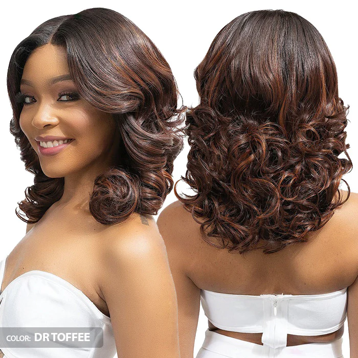 Janet Collection Melt Glueless 100% Human Hair Blend HD 360 Lace 13x6 Front Wig - TIVA - Image 4