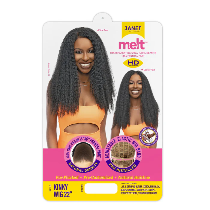 Janet Collection Melt HD 13X6 Lace Front Wig - KINKY WIG 22" - Image 7