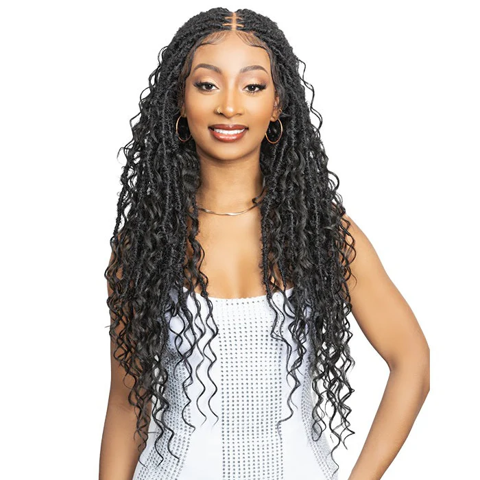 Janet Collection Melt Human Hair Blend Glueless 360 HD 13x6 Lace Front Wig - BOHO DREAM LOCS 32"