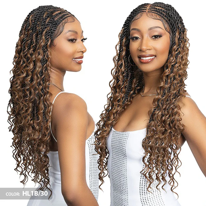 Janet Collection Melt Human Hair Blend Glueless 360 HD 13x6 Lace Front Wig - BOHO SENEGAL TWIST 30" - Image 3