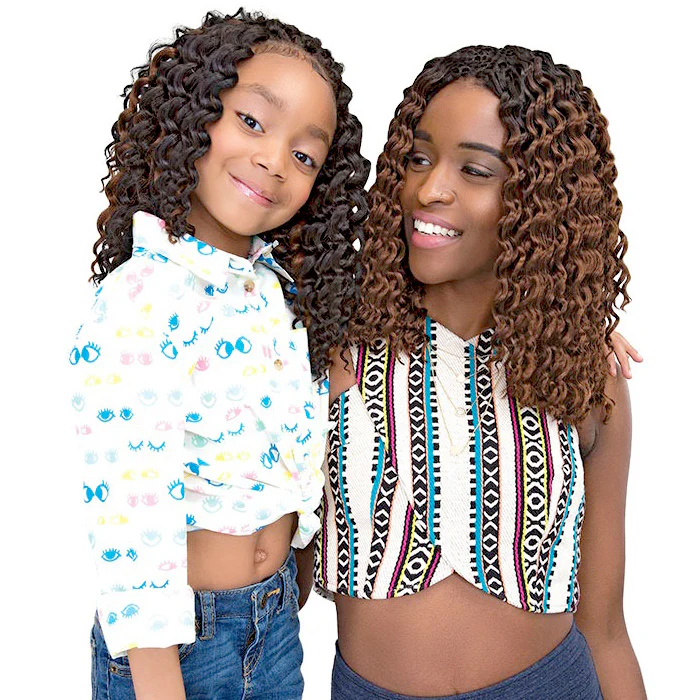 Janet Collection Mom & Kid Crochet Braid - 3X CHIC'N CURLY DEEP TWIST 10" - Image 5