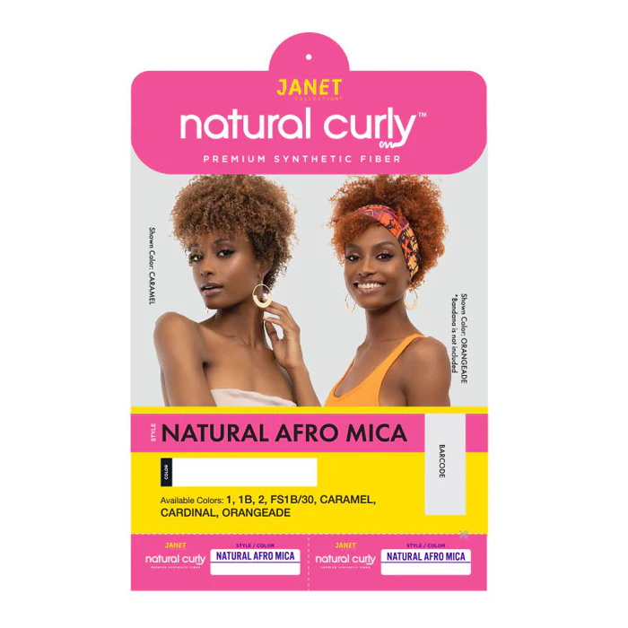 Janet Collection Natural Curly Full Wig - NATURAL AFRO MICA - Image 6