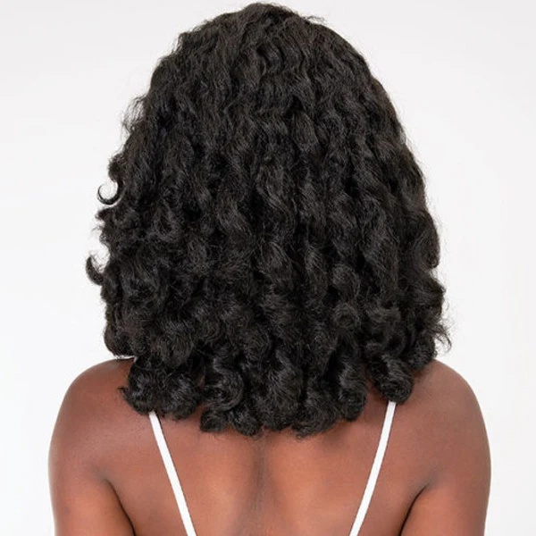 Janet Collection Natural Me Human Hair Blend Deep Part Swiss Lace Front Wig - AMANI - Image 6