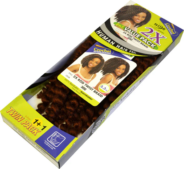 Janet Collection Noir Crochet Braid - 2X ROD TWIST BRAID (2in1 Value Pack) - Image 4