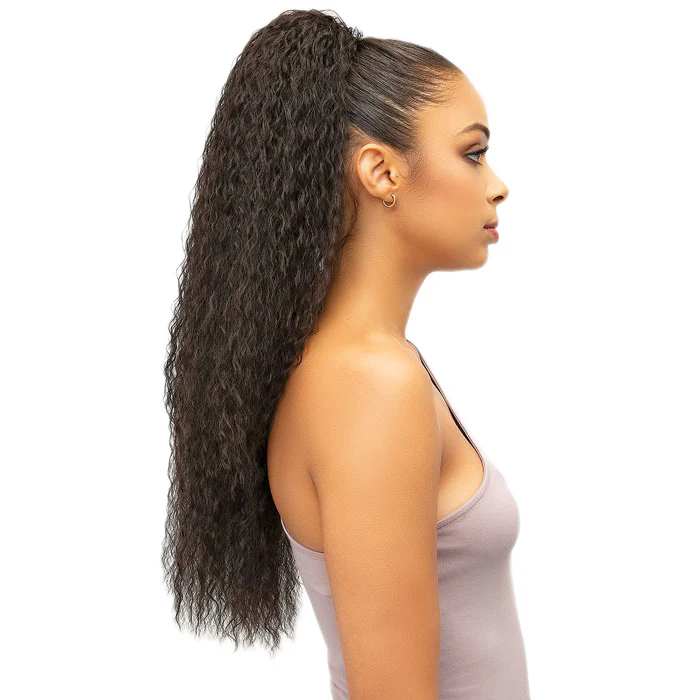 Janet Collection Noir Everytime Drawstring Ponytail - BERRY D/S - Image 4