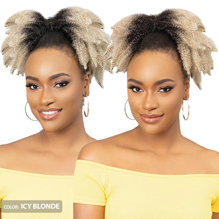Janet Collection Noir Everytime Drawstring Ponytail - HONEYDEW - Image 2