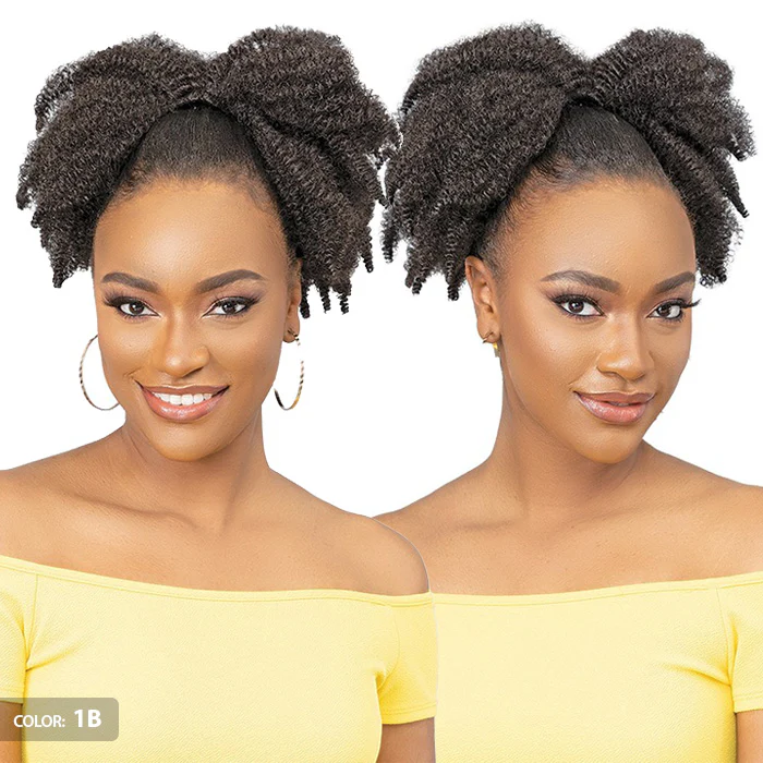 Janet Collection Noir Everytime Drawstring Ponytail - HONEYDEW - Image 3