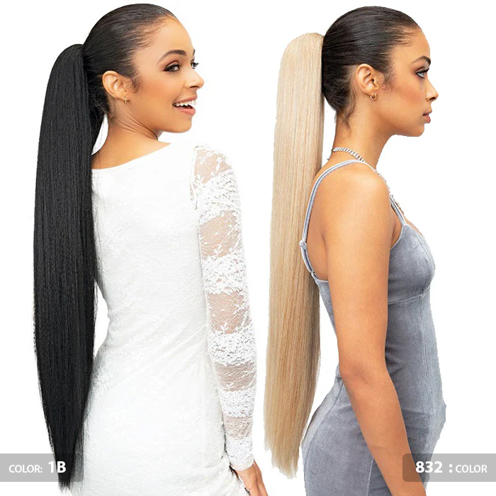 Janet Collection Noir Everytime Drawstring Ponytail - OLIVIA LONG - Image 2