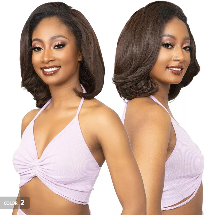 Janet Collection Remy Illusion Easy N Swift 100% Human Hair Prime Unimix Half Wig - AGRA - Image 3