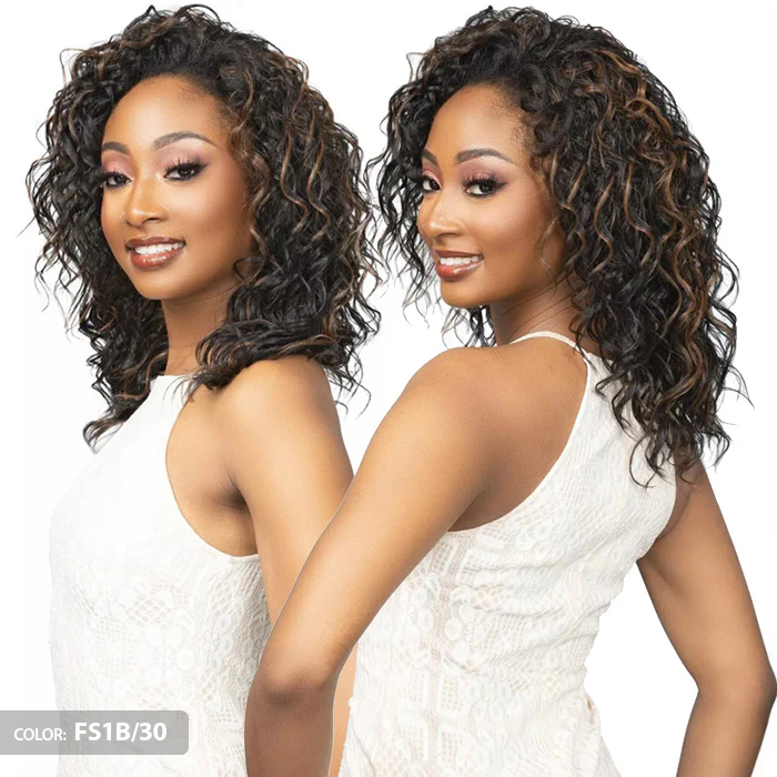 Janet Collection Remy Illusion Easy N Swift 100% Human Hair Prime Unimix Half Wig - KOBE - Image 2