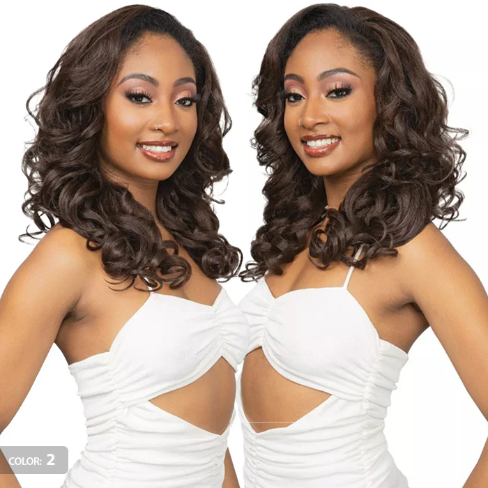 Janet Collection Remy Illusion Easy N Swift 100% Human Hair Prime Unimix Half Wig - OSLO - Image 3
