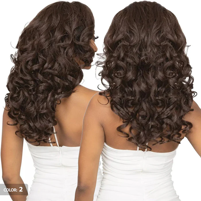 Janet Collection Remy Illusion Easy N Swift 100% Human Hair Prime Unimix Half Wig - OSLO - Image 4