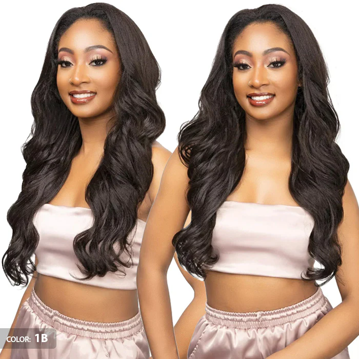 Janet Collection Remy Illusion Easy N Swift 100% Human Hair Prime Unimix Half Wig - YUMA - Image 3